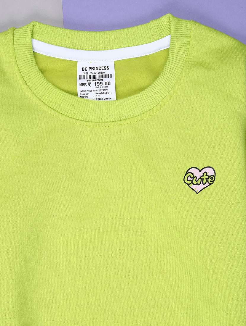 Kids Solid Long Sleeve Sweatshirt - 22172255 -  Standard Image - 2