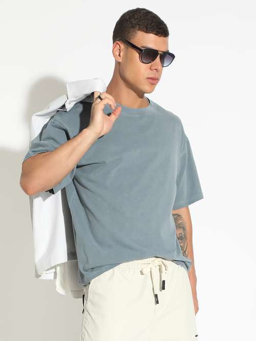 men solid short sleeve loose fit t-shirt - 22173621 -  Standard Image - 0