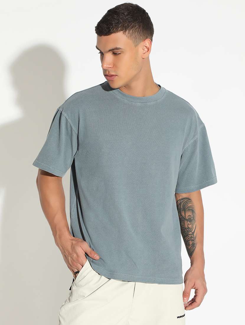 men solid short sleeve loose fit t-shirt - 22173621 -  Standard Image - 2