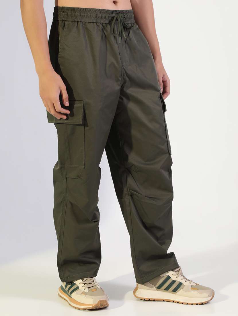 men solid mid rise baggy cargo - 22173636 -  Standard Image - 2