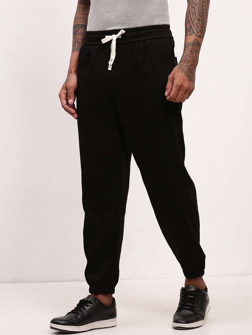 men solid mid rise jogger - 22173641 -  Standard Image - 2