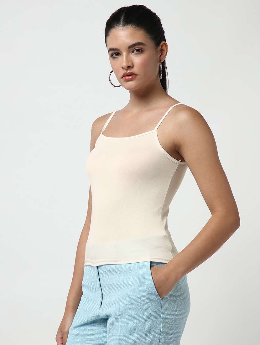 women solid collaerd puff sleeve shirt with slip - 22173718 -  Standard Image - 2