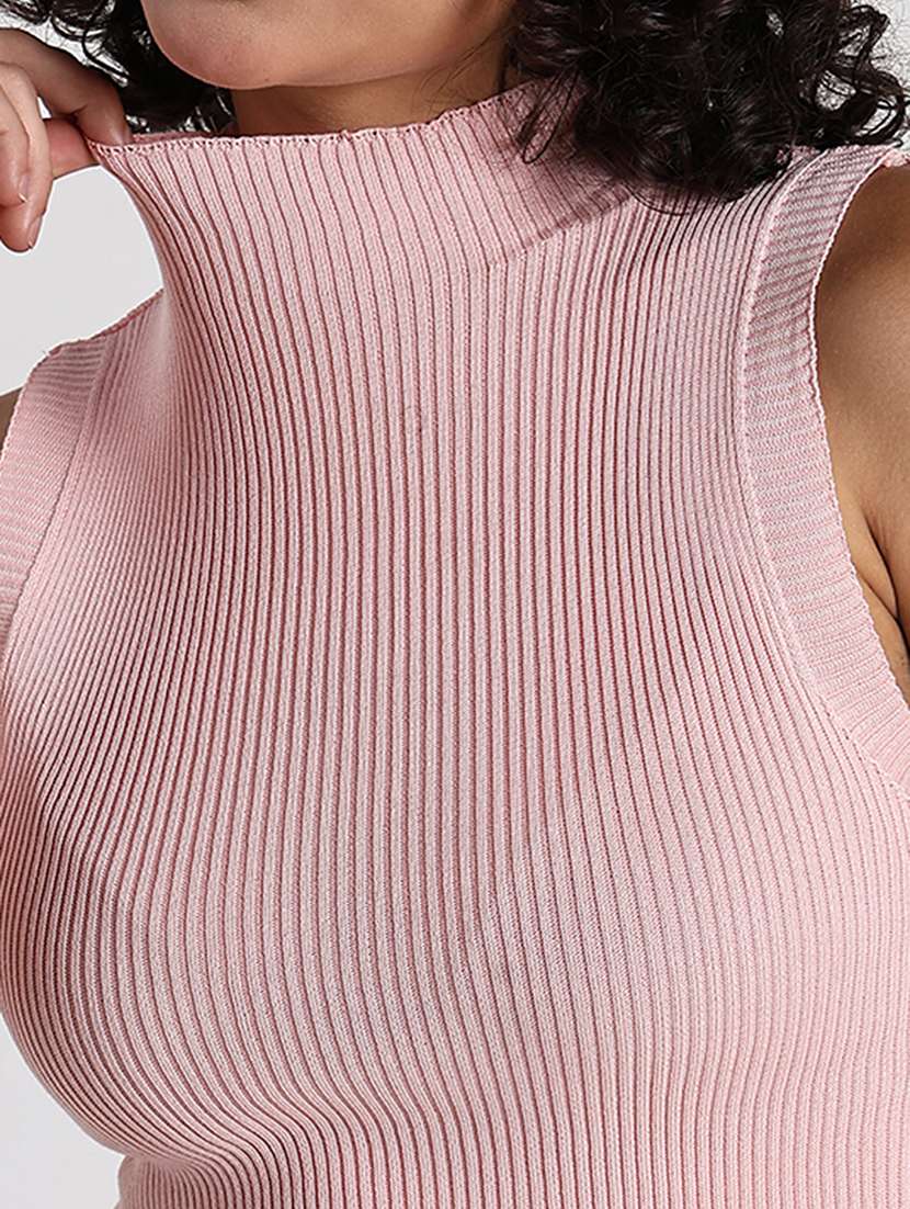 women solid high neck sleeveless tank top - 22173749 -  Standard Image - 7