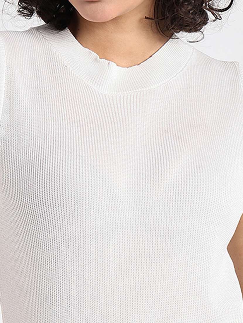 women solid round neck sleeveless top - 22173750 -  Standard Image - 7