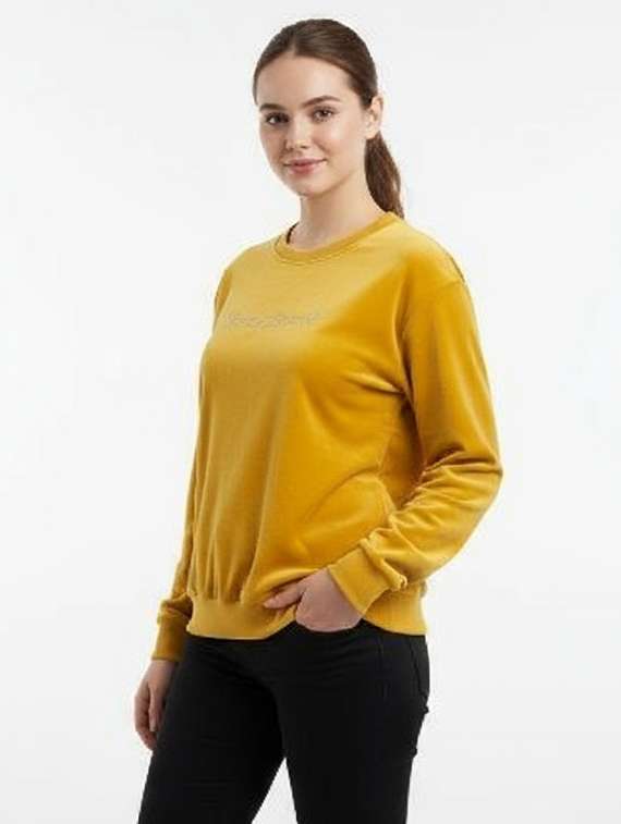women chest print round neck sweatshirt - 22173752 -  Standard Image - 2
