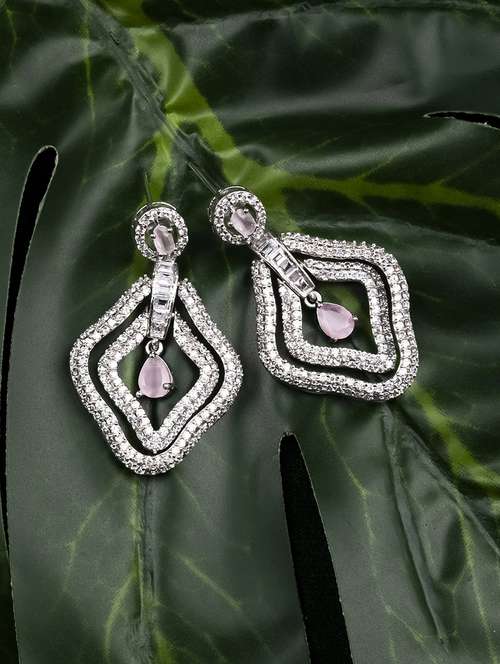 designer pink ad leaf earrings - 22173816 -  Standard Image - 0