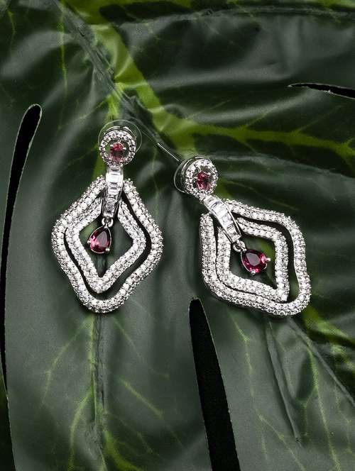 designer red ad leaf earrings - 22173817 -  Standard Image - 0