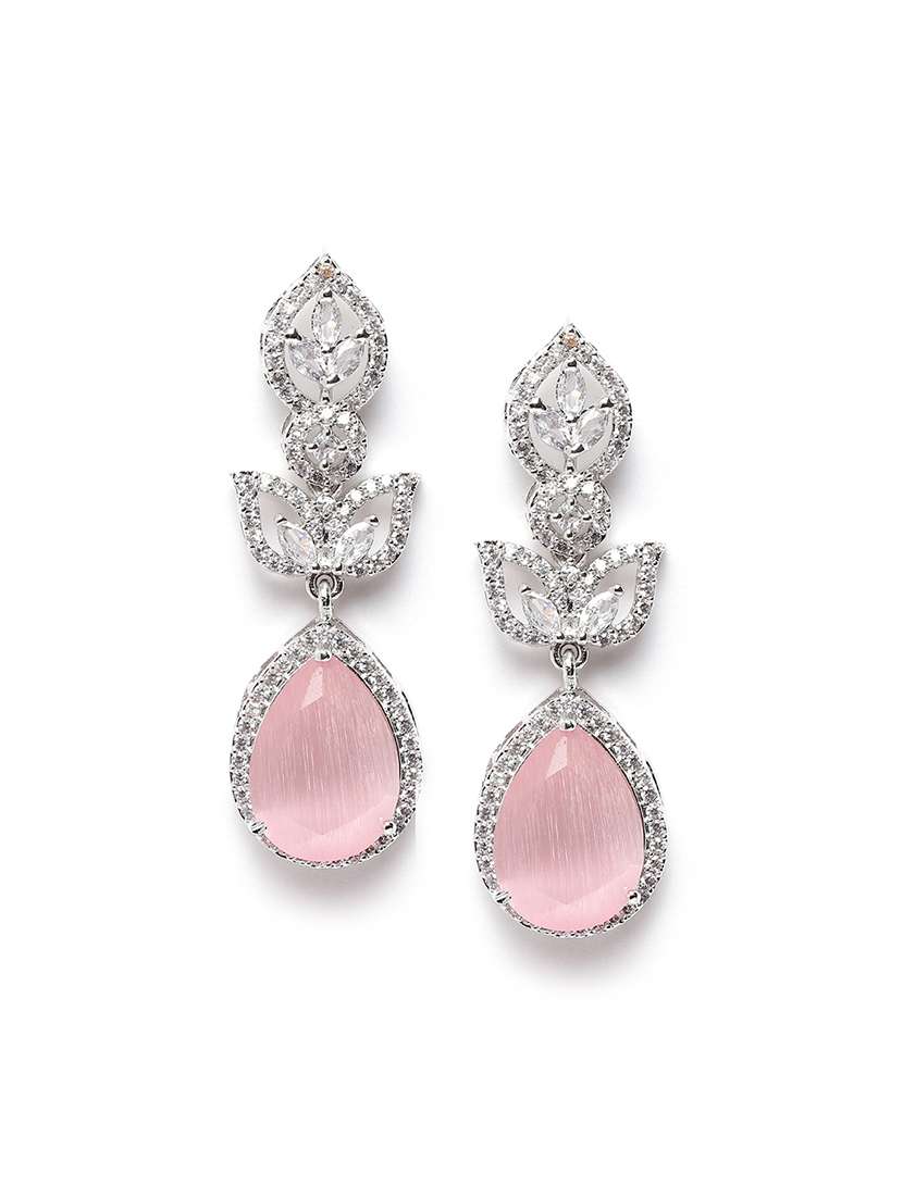 luxurious pink ad drop earrings - 22173819 -  Standard Image - 2