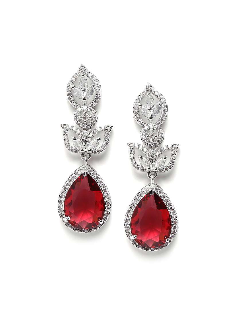 luxurious red ad drop earrings - 22173820 -  Standard Image - 2