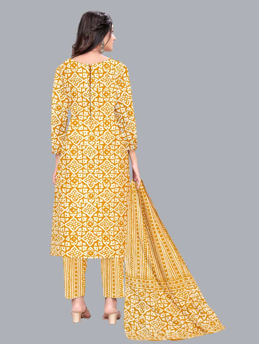 women batik printed three quarter sleeve kurta pant with dupatta set - 22173902 -  Standard Image - 2