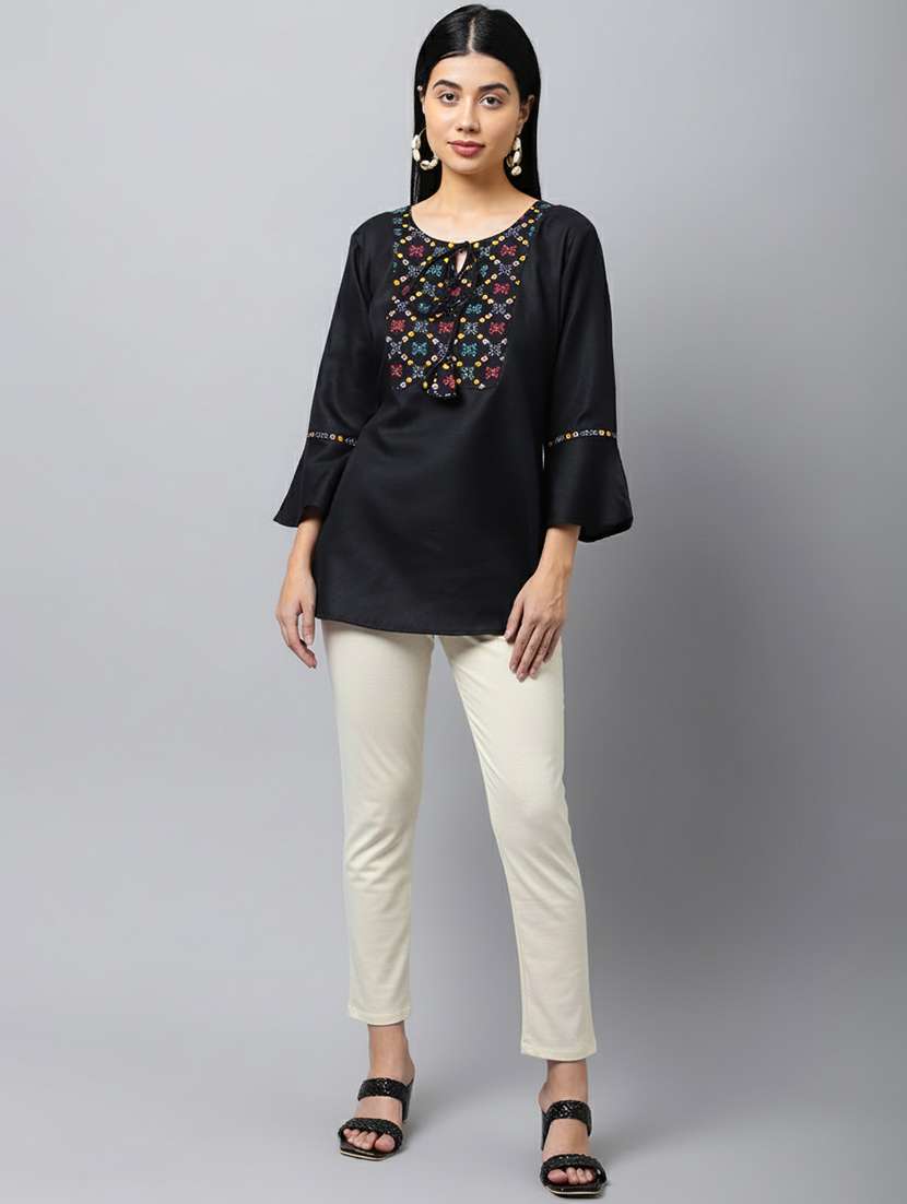 women pack of 2 solid mid rise pants - 22173950 -  Standard Image - 2