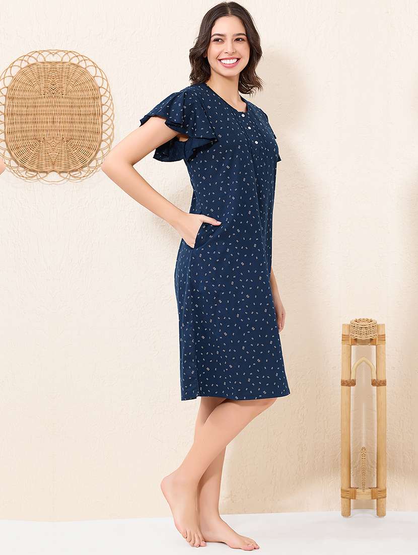 women printed short sleeve sleepshirt - 22173958 -  Standard Image - 2