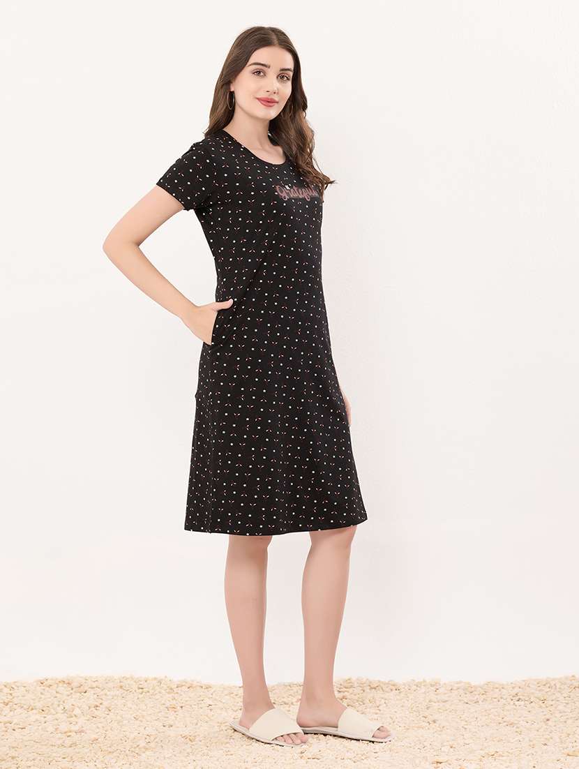 women printed short sleeve sleepshirt - 22173961 -  Standard Image - 2