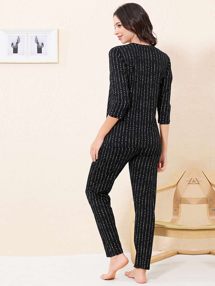 women printed nightwear pyjama set - 22173977 -  Standard Image - 2