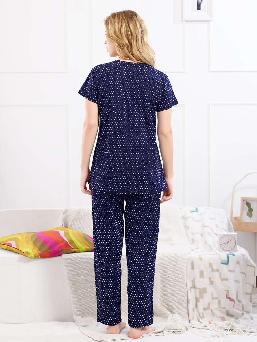 women printed nightwear pyjama set - 22173978 -  Standard Image - 2