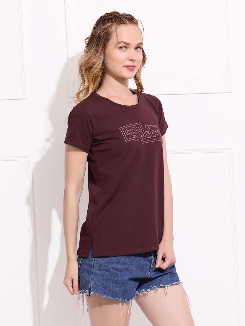 women printed round neck short sleeve t-shirt - 22173995 -  Standard Image - 2