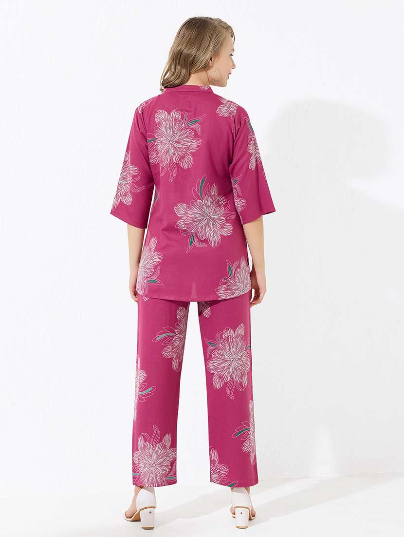 women three quarter sleeve regular fit ethnic co-ord set - 22174064 -  Standard Image - 2