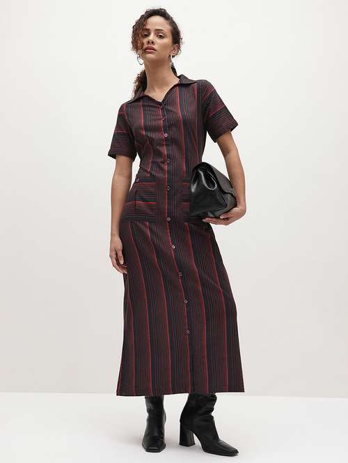 black cotton shirt dress - 22174089 -  Standard Image - 0