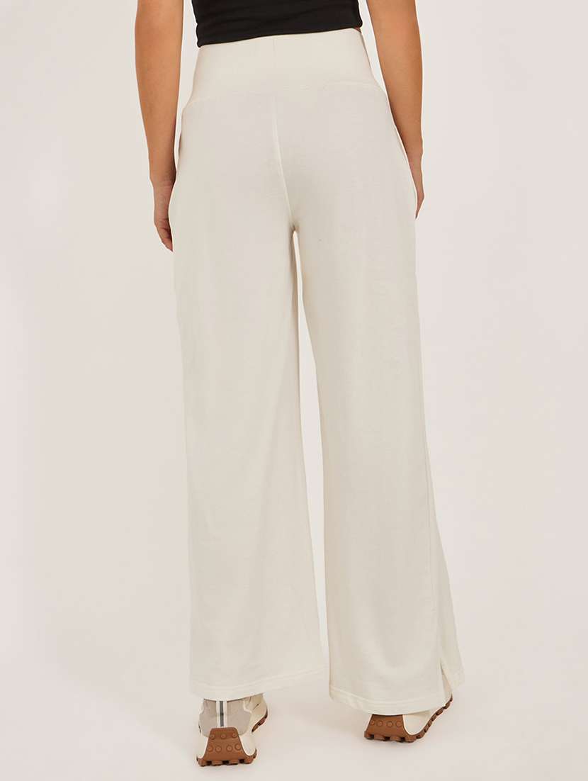women solid high rise track pant - 22174787 -  Standard Image - 2
