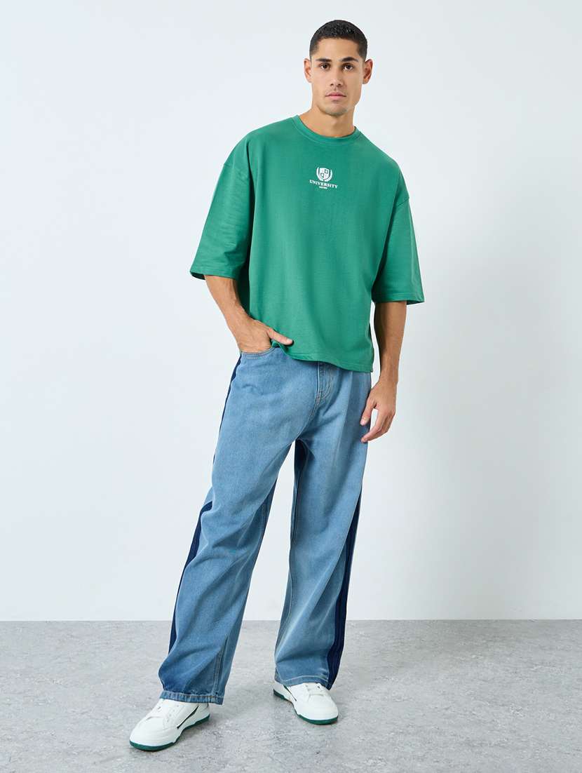 men solid mid rise baggy jean - 22174791 -  Standard Image - 2