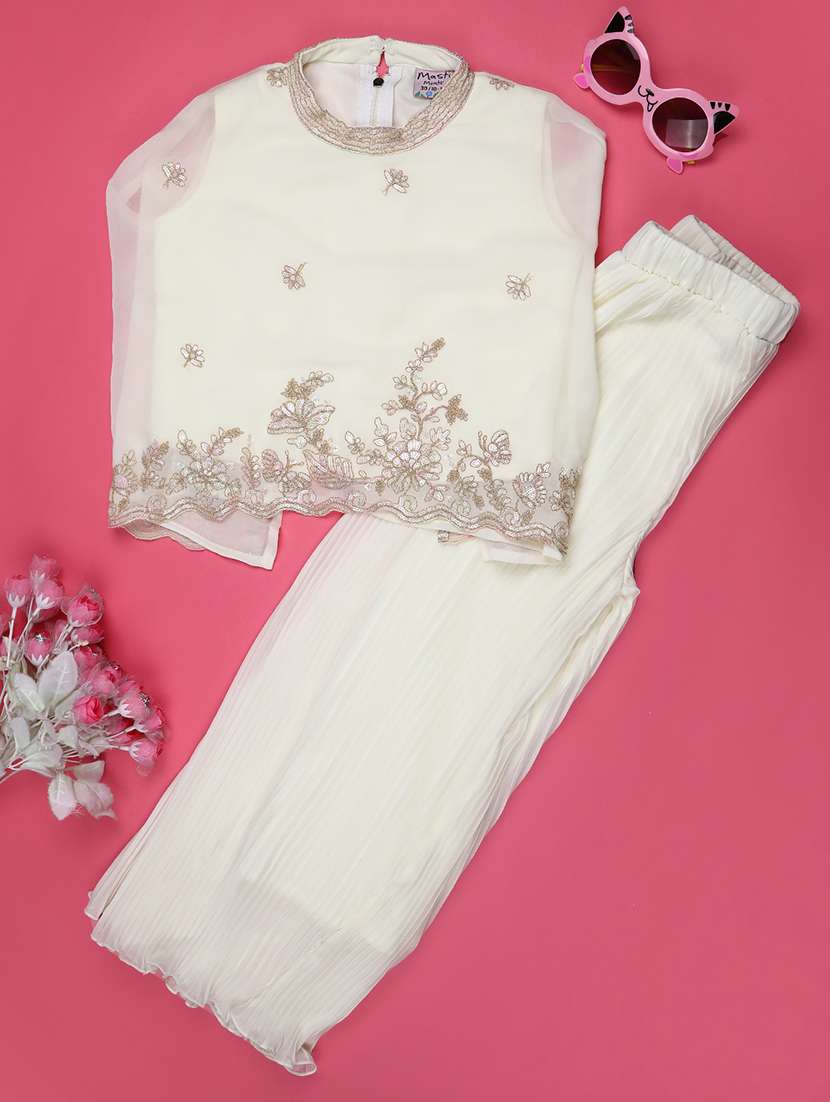 girls embroidered long sleeve co-ord set - 22174799 -  Standard Image - 2