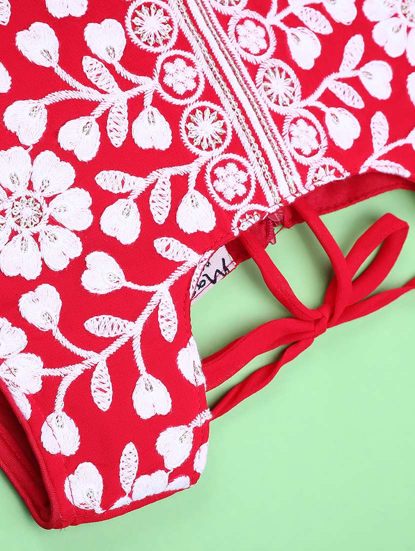 girls solid with work sleeveless co-ord set - 22174801 -  Standard Image - 2