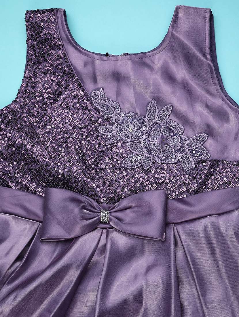 girls self designed sleeveless flared dress  - 22174802 -  Standard Image - 2