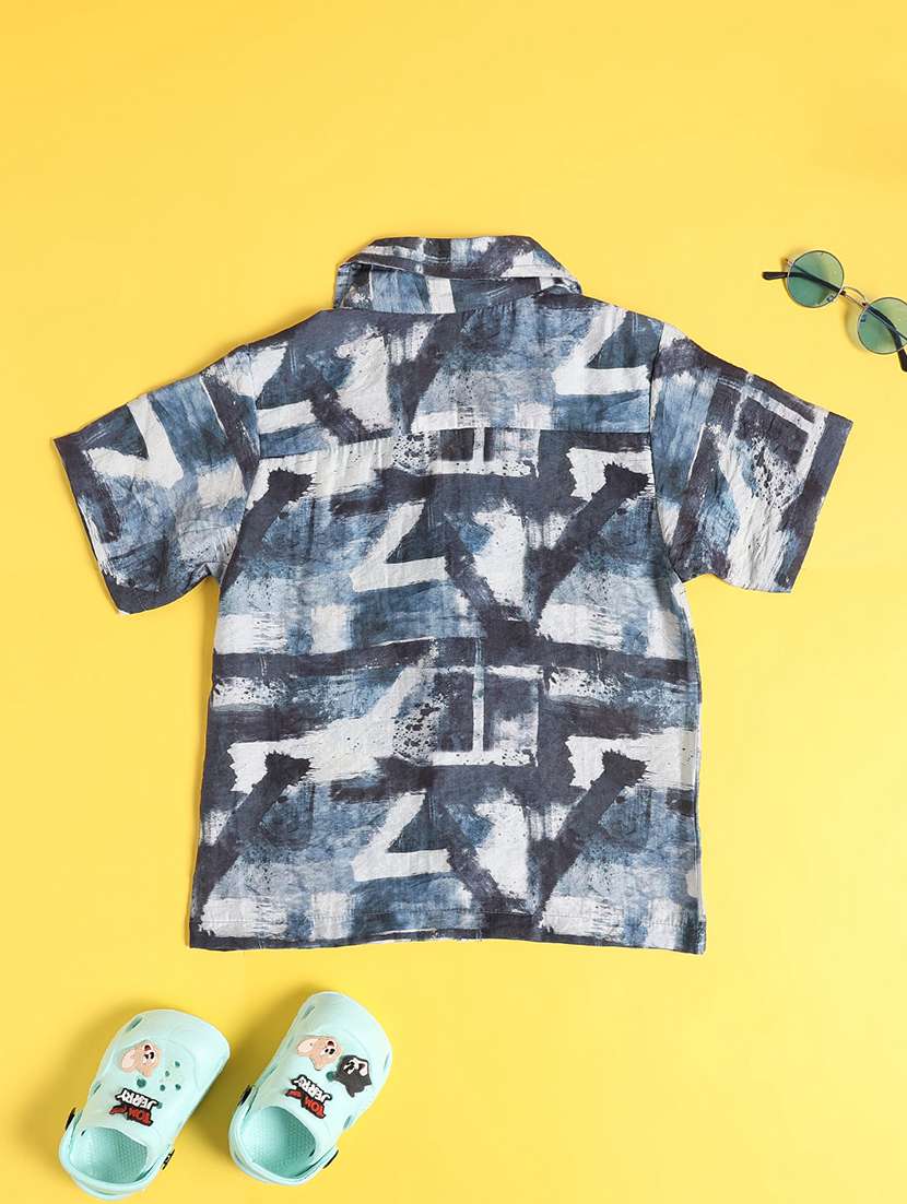 boys printed collared short sleeve shirt - 22174804 -  Standard Image - 2