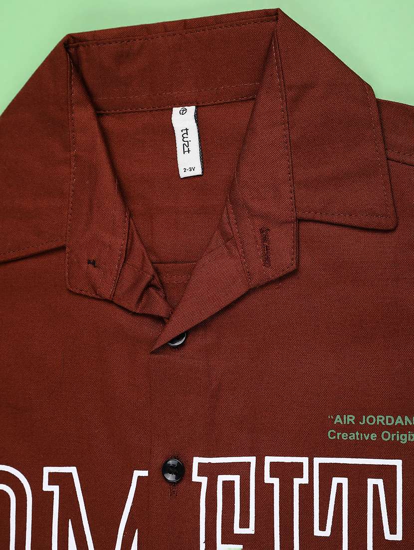 boys printed collared short sleeve shirt - 22174812 -  Standard Image - 2