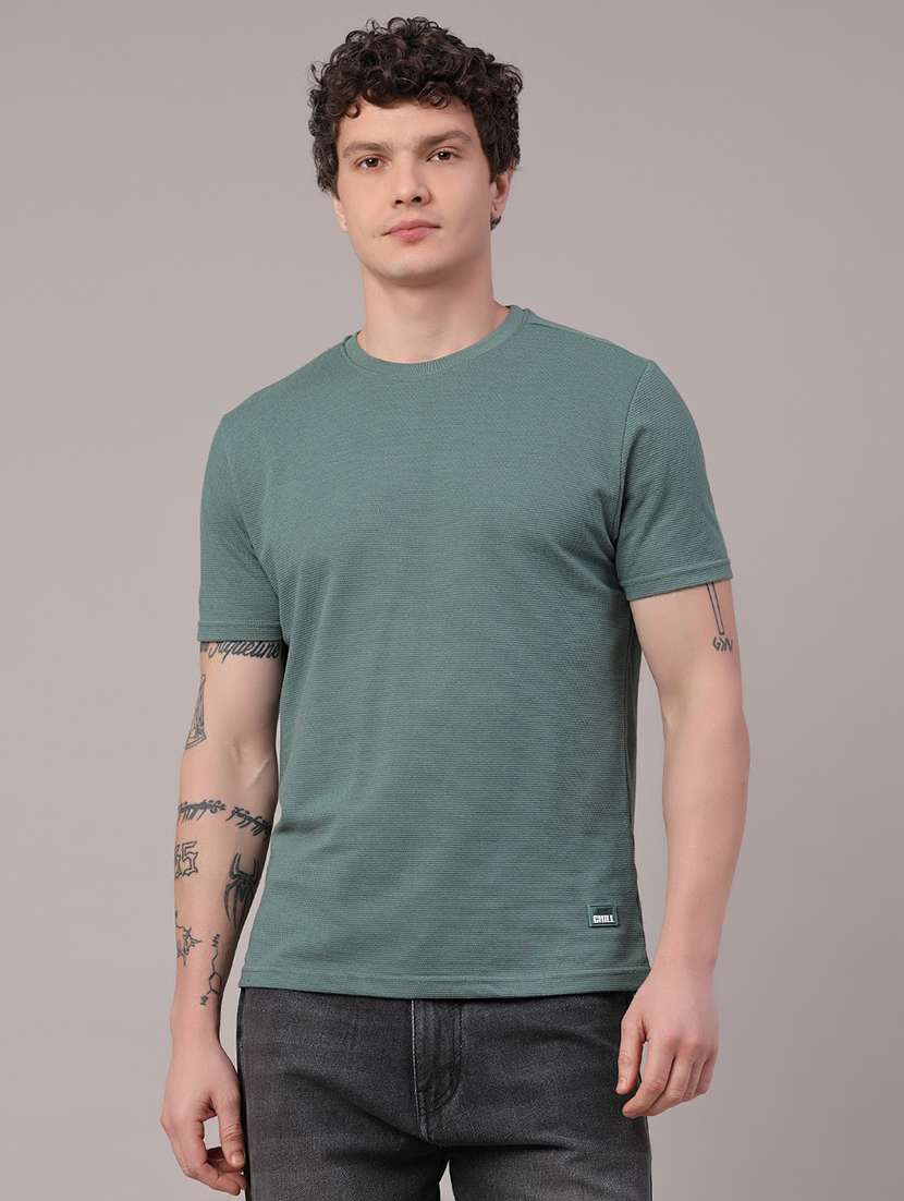 men solid round neck t-shirt - 22174980 -  Standard Image - 2