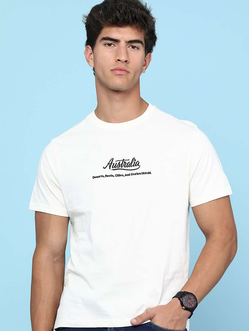 Men Printed Short Sleeves Regular Fit T-shirt - 22175036 -  Standard Image - 2