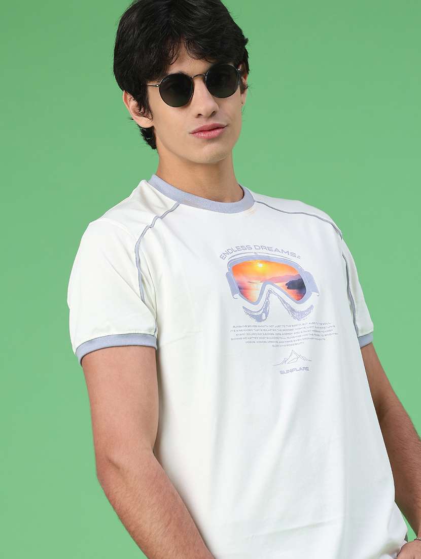 men printed short sleeve regular fit t-shirt