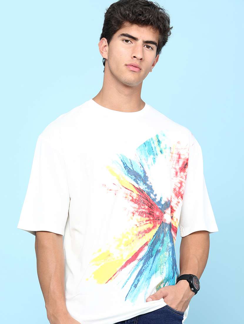 men printed short sleeves oversized t-shirt - 22175051 -  Standard Image - 2