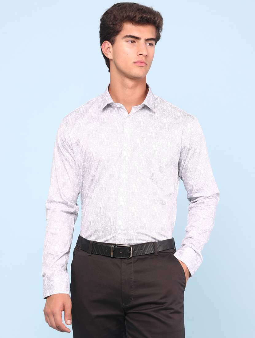 men white cotton casual shirt - 22175069 -  Standard Image - 2