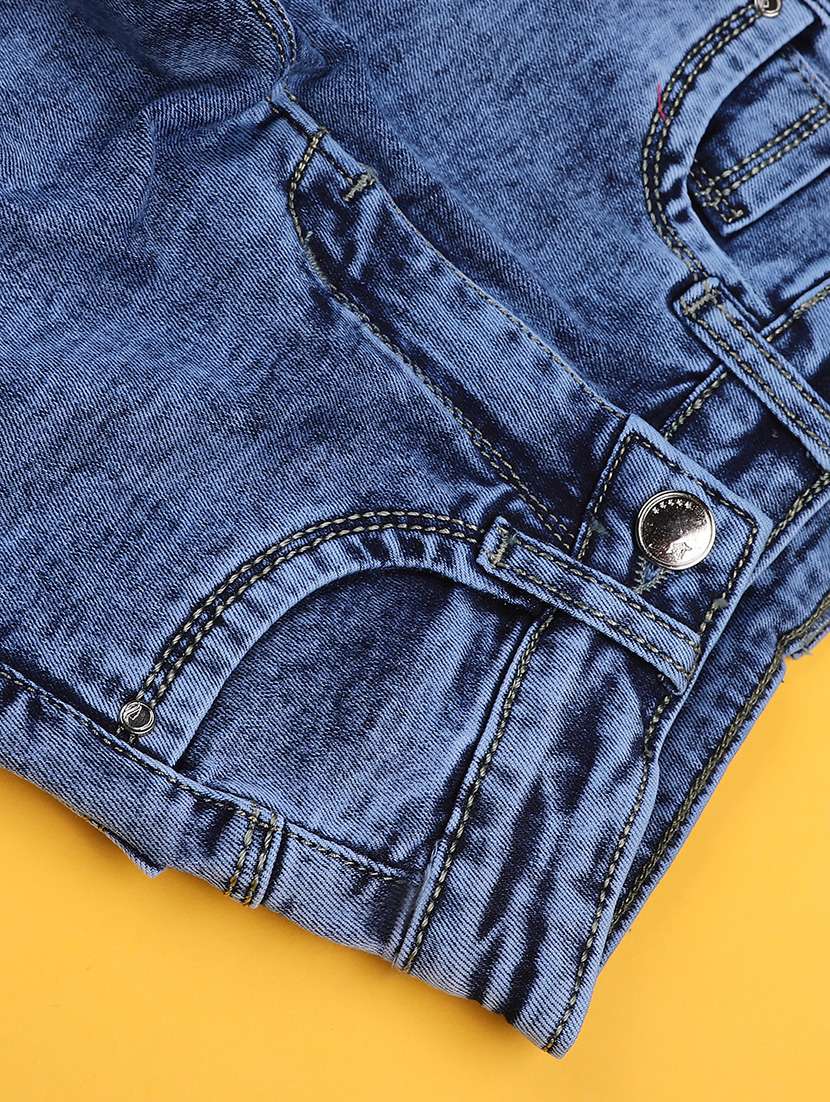 Girls Solid Md Rise Straight Jeans - 22175090 -  Standard Image - 2
