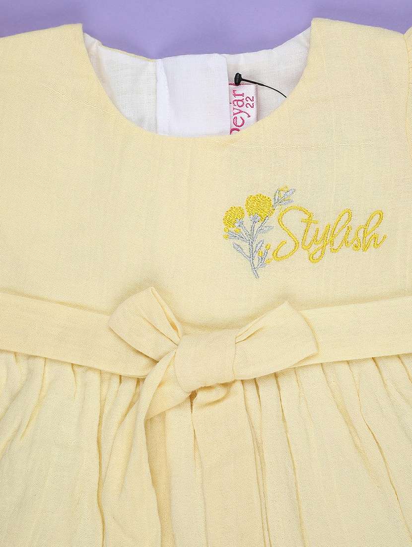 yellow cotton frock - 22175105 -  Standard Image - 2