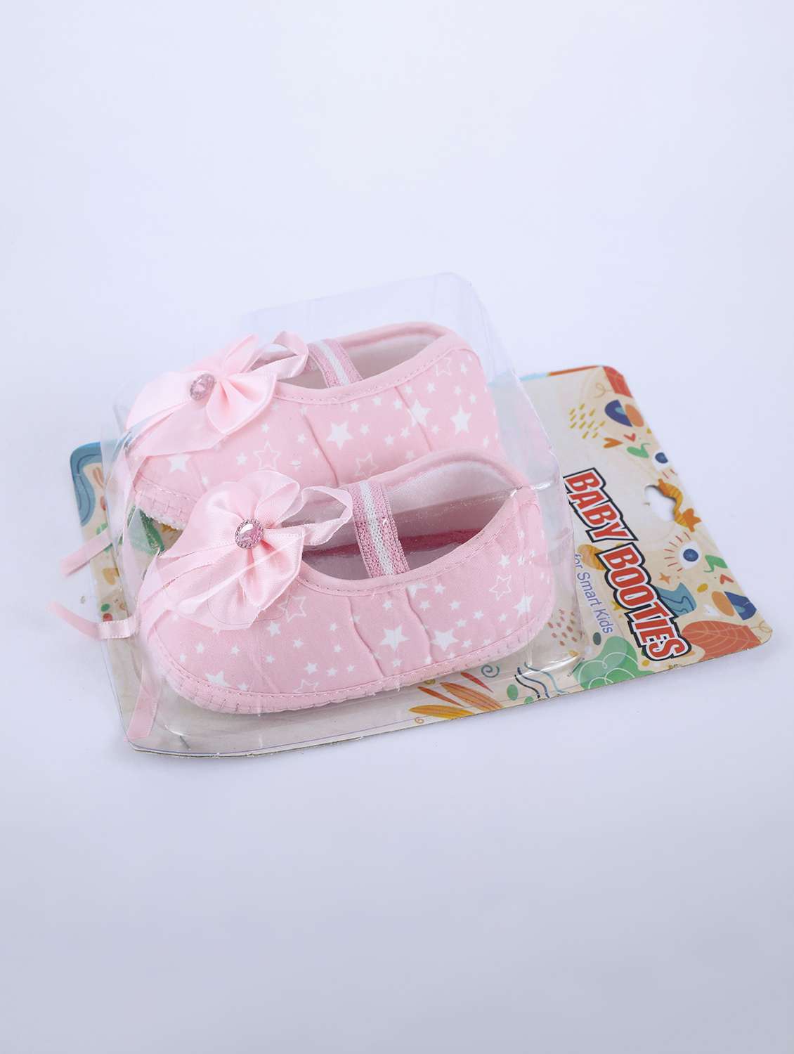 girl soft cotton booties with bow details - 22175276 -  Standard Image - 2