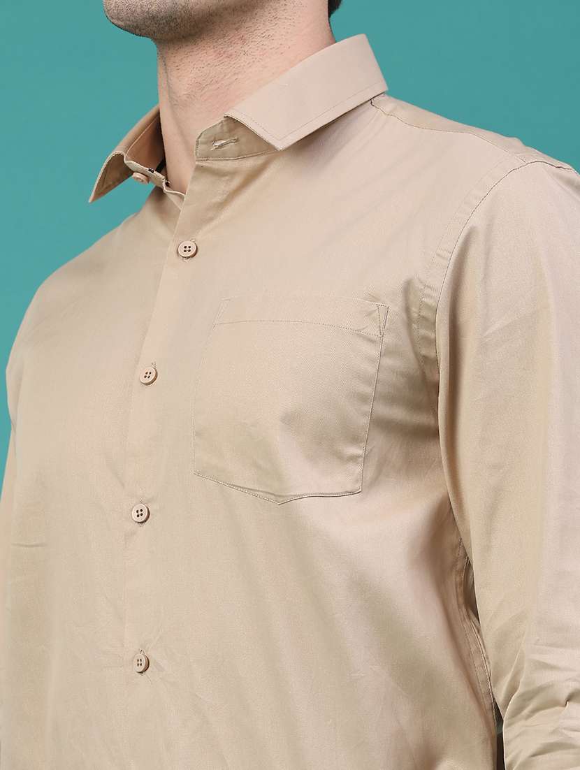 men solid long sleeve slim fit formal shirt - 22175291 -  Standard Image - 2