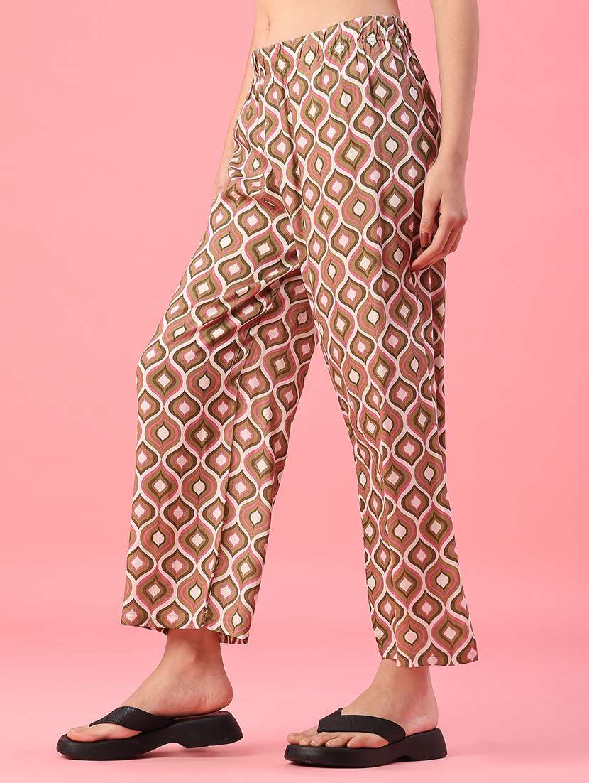 women printed mid rise palazzo - 22175330 -  Standard Image - 2