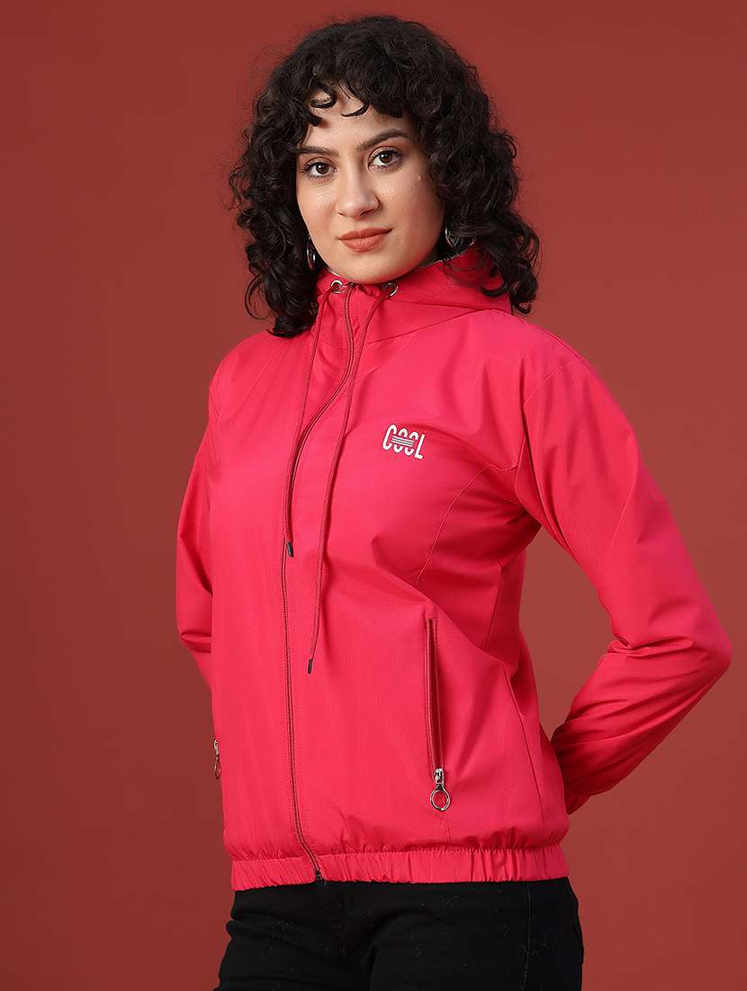 women solid long sleeve hooded sweatshirt - 22175345 -  Standard Image - 2