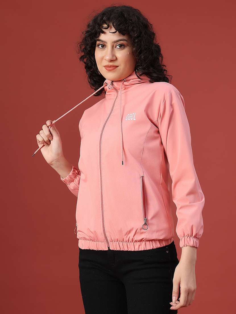 women solid long sleeve hooded sweatshirt - 22175347 -  Standard Image - 2