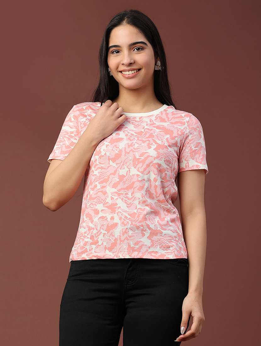 peach cotton regular tshirt - 22175406 -  Standard Image - 2