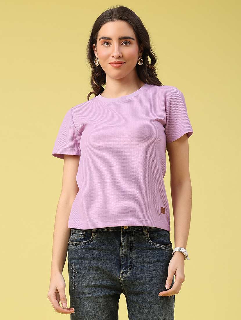 purple cotton regular tshirt - 22175424 -  Standard Image - 2