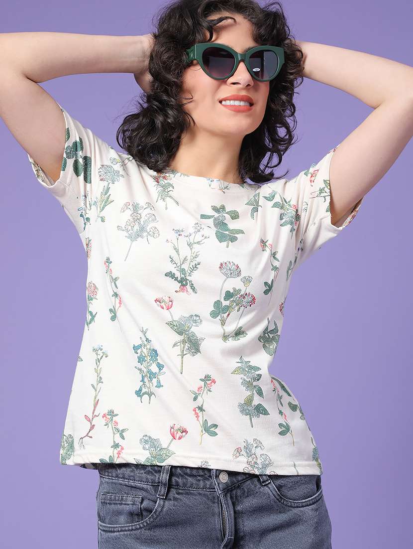 women printed short sleeve t-shirt
