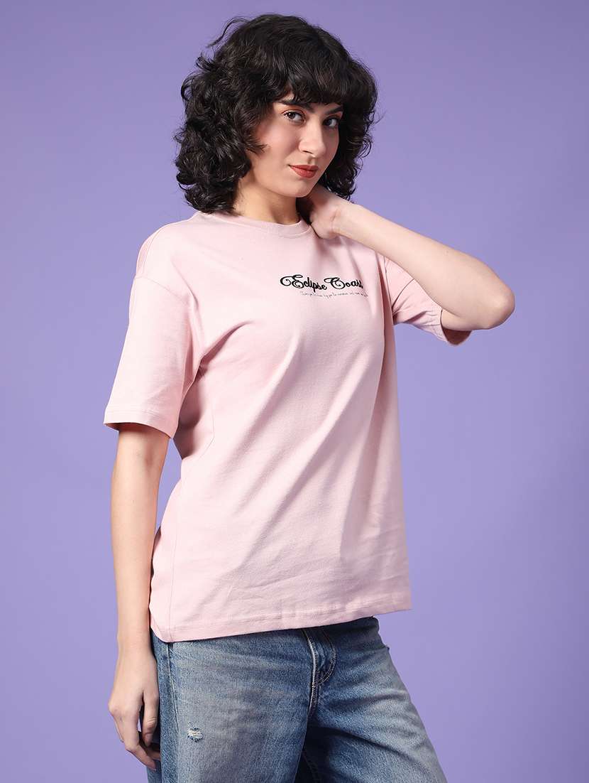 women printed short sleeve oversized t-shirt - 22175443 -  Standard Image - 2