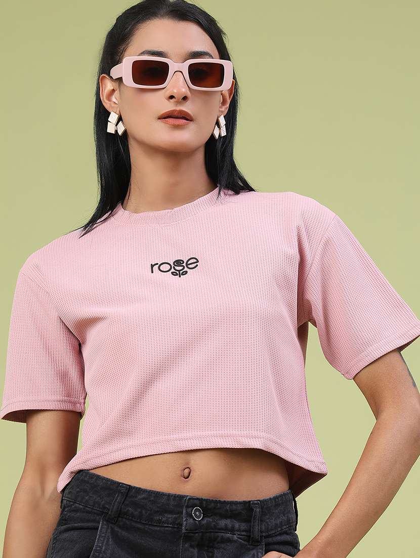 women solid short sleeve t-shirt