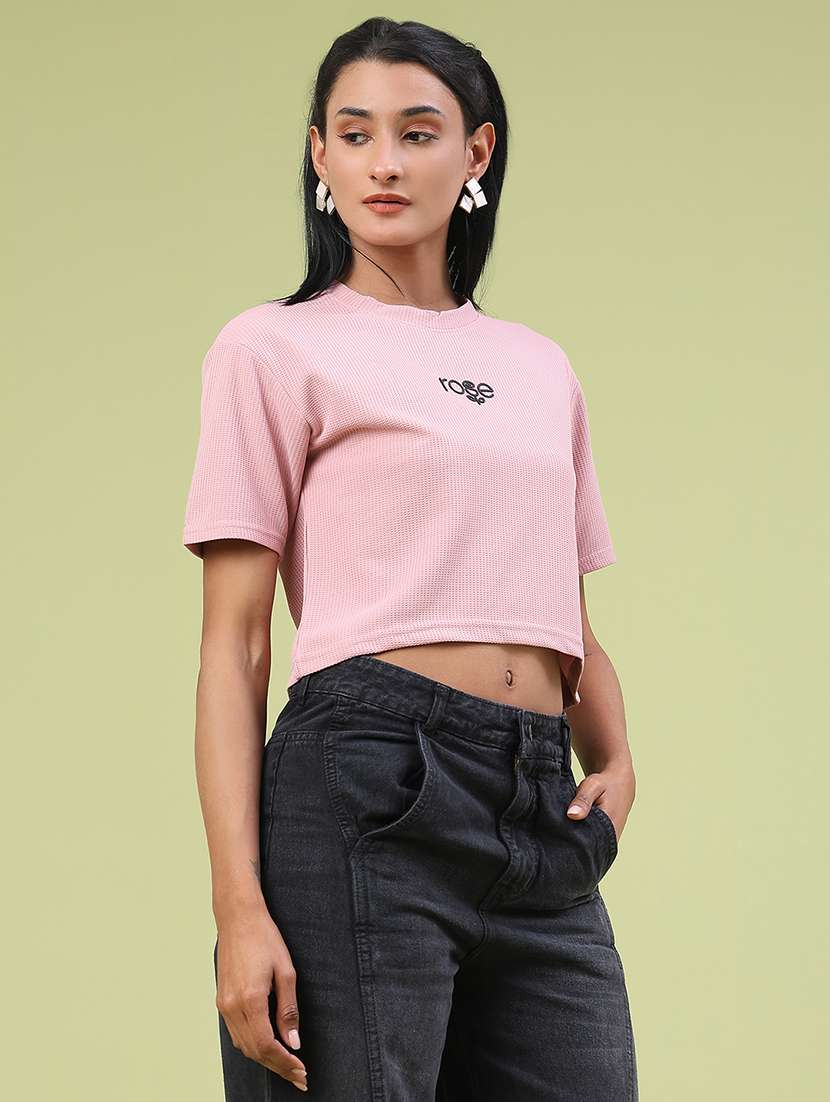 women solid short sleeve t-shirt - 22175458 -  Standard Image - 2