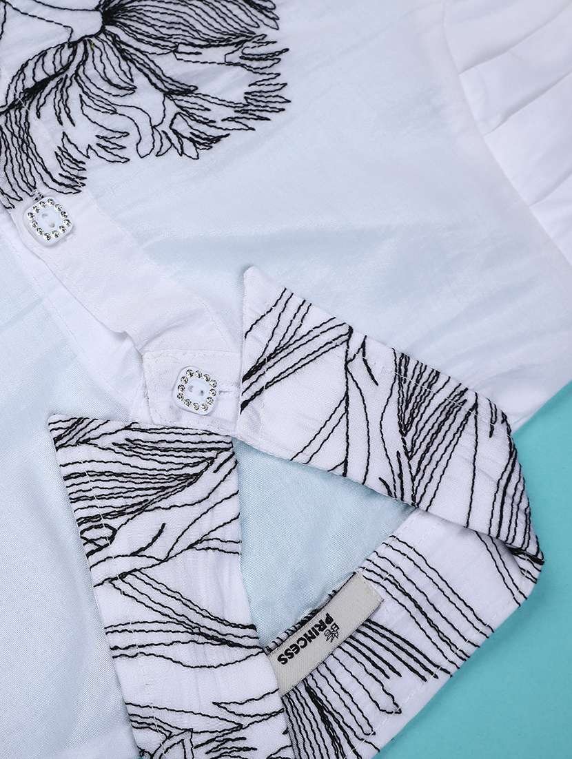 girls embroidered short sleeve top - 22175561 -  Standard Image - 2