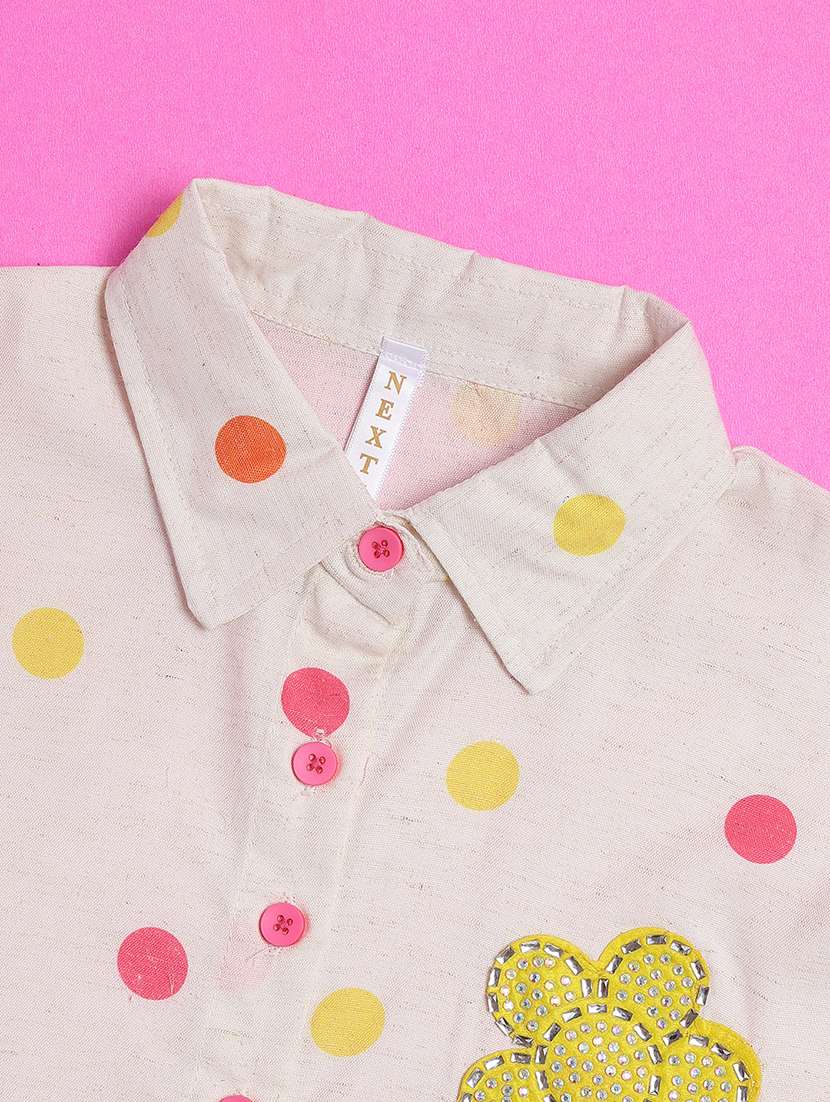 girls polka doted collared top - 22175563 -  Standard Image - 2