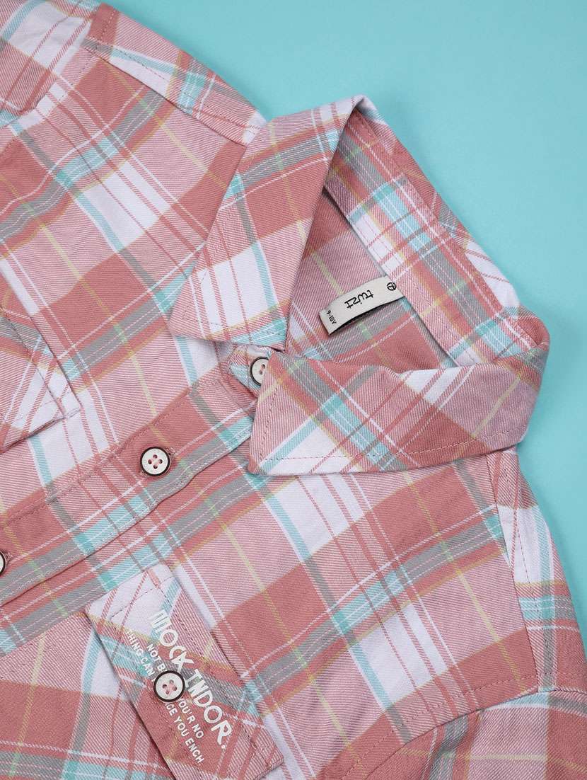 boys checkered collared long sleeve shirt - 22175582 -  Standard Image - 2